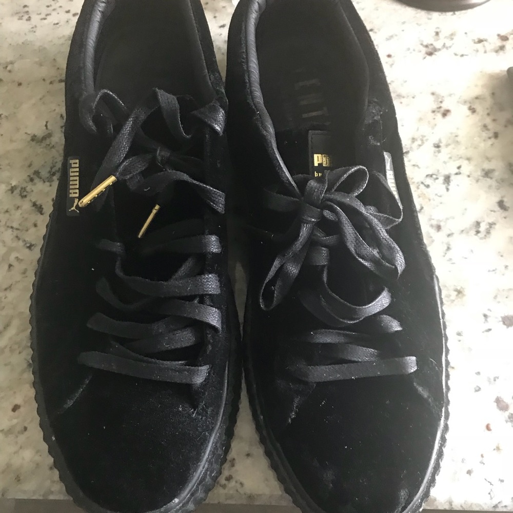 Black Velvet Puma Fenty Creepers for Men
